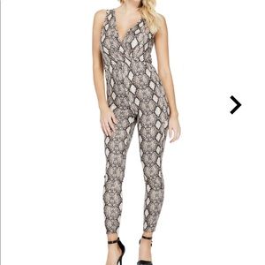 Guess Snakeskin Print Jumpsuit
